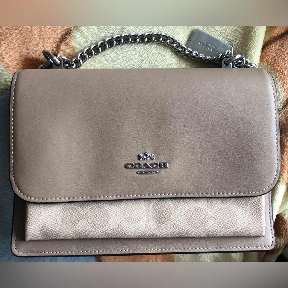 Coach Tan Signature Large Klare Crossbody Bag